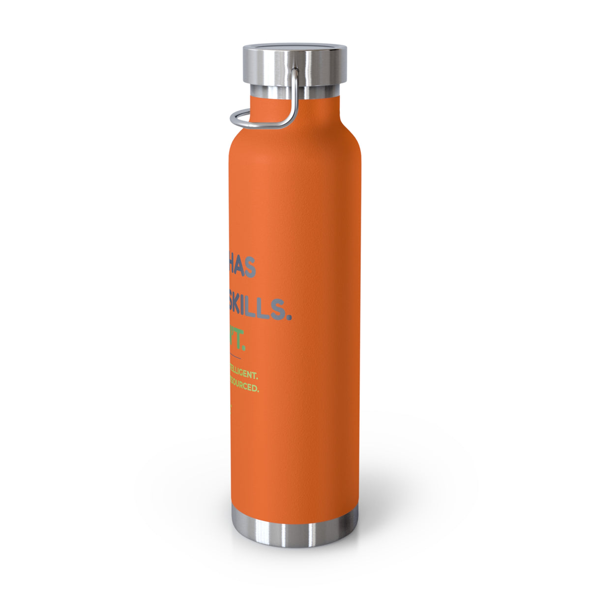 Water Bottle featuring “My AI Has People Skills. I Don't.” AI humor design by AIronic, gallery view 22