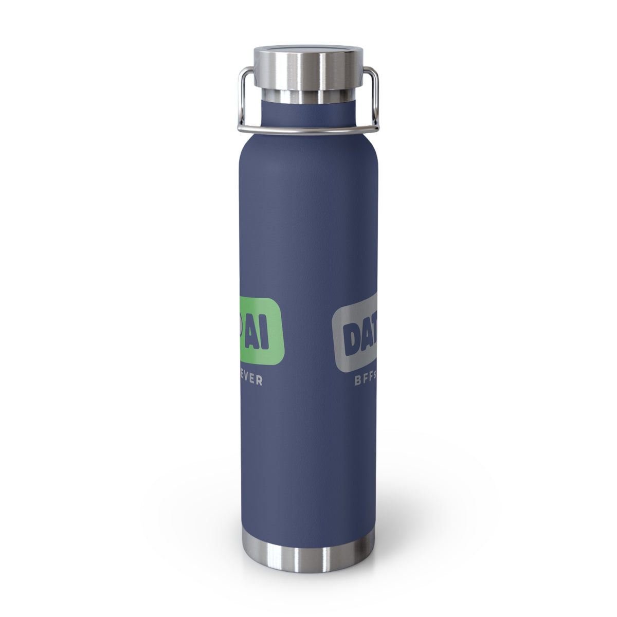 AIronic Water Bottle featuring "Data + AI BFFs Forever" AI humor design, gallery view 8