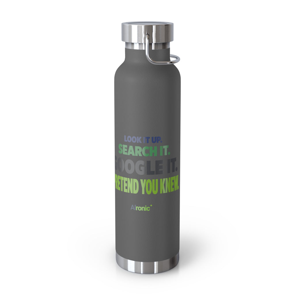 AIronic water bottle featuring "Google It" AI humor design, gallery view 13