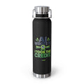 Black Water Bottle featuring "AI Wrote It. I Took the Credit." AI humor design by AIronic, gallery view 4