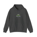 Dark Heather Hoodie featuring "I Told ChatGPT About You" AI humor design by AIronic, gallery view 7