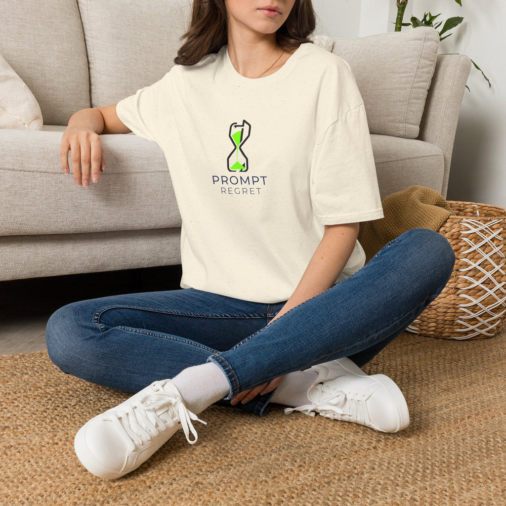 T-Shirt featuring "Prompt Regret Hourglass" AI humor design by AIronic, gallery view 22