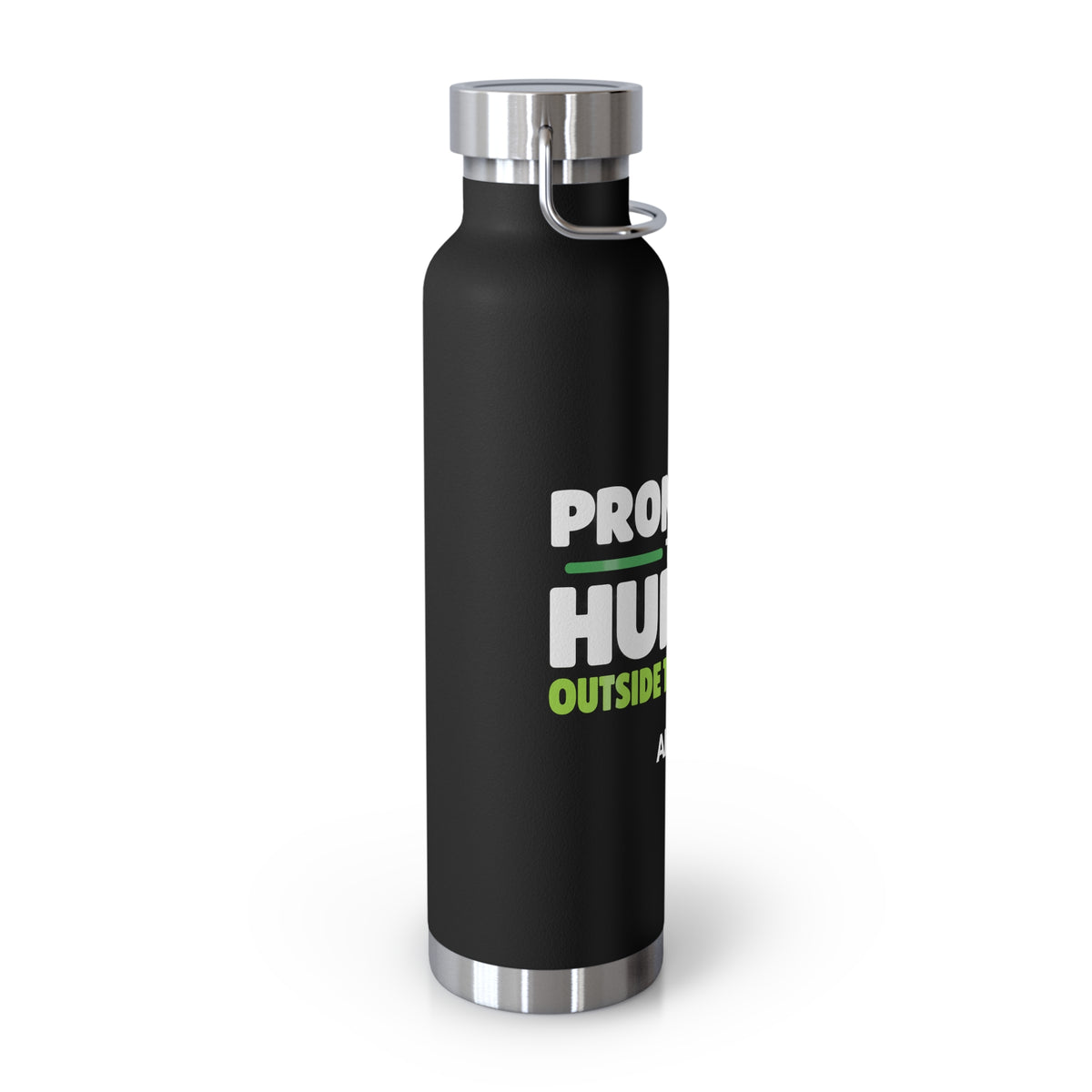 AIronic 22oz water bottle featuring “Promoted to Human Outside the Loop” AI humor design, gallery view 18