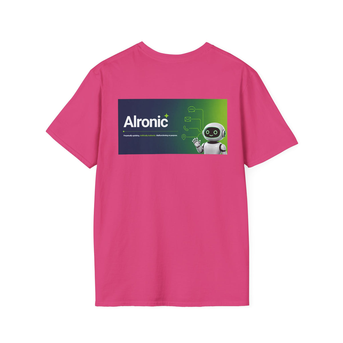 T-Shirt featuring "AIronic Logo with AIron" AI humor design by AIronic, gallery view 45