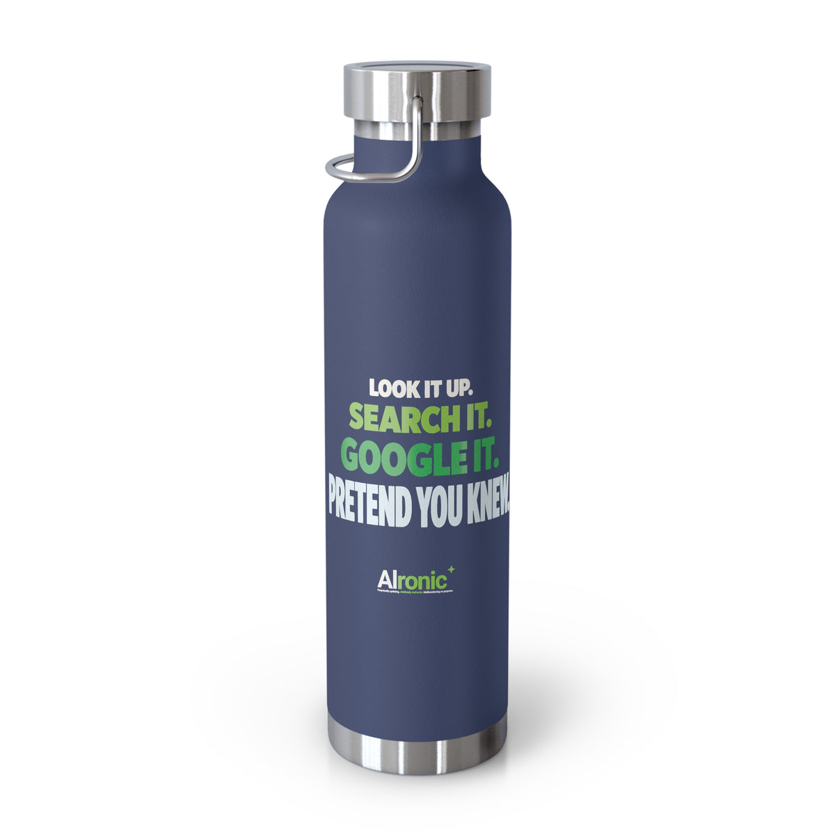 AIronic water bottle featuring "Google It" AI humor design, gallery view 24