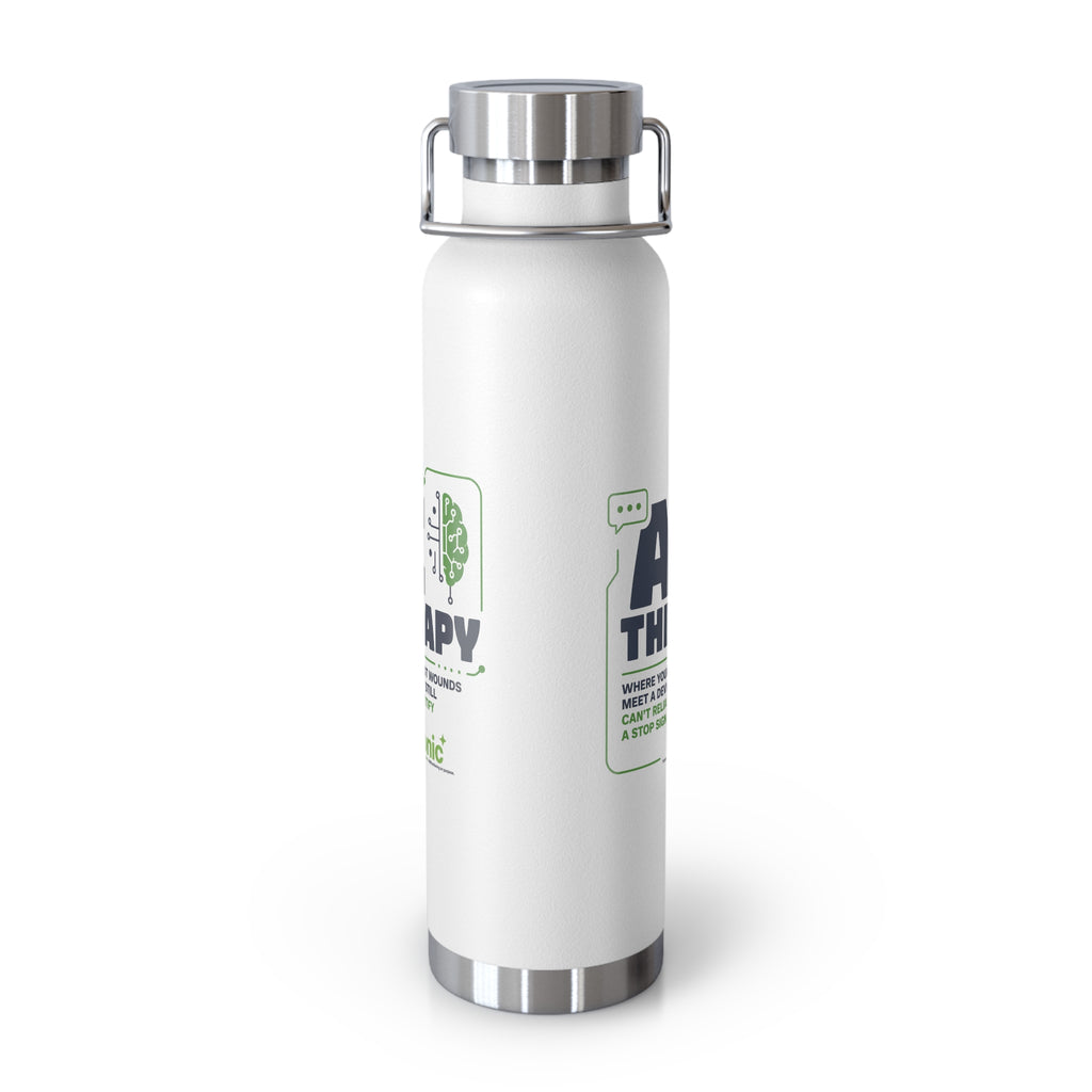 Water Bottle featuring "AI Therapy" AI humor design by AIronic, gallery view 9