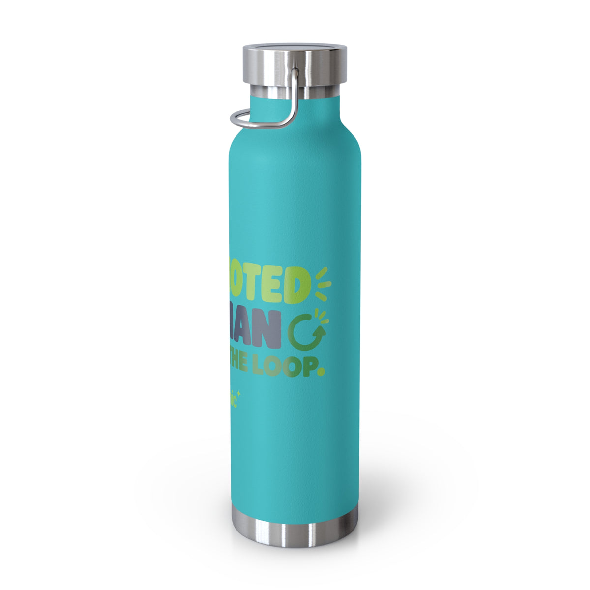 AIronic 22oz water bottle featuring “Promoted to Human Outside the Loop” AI humor design, gallery view 25