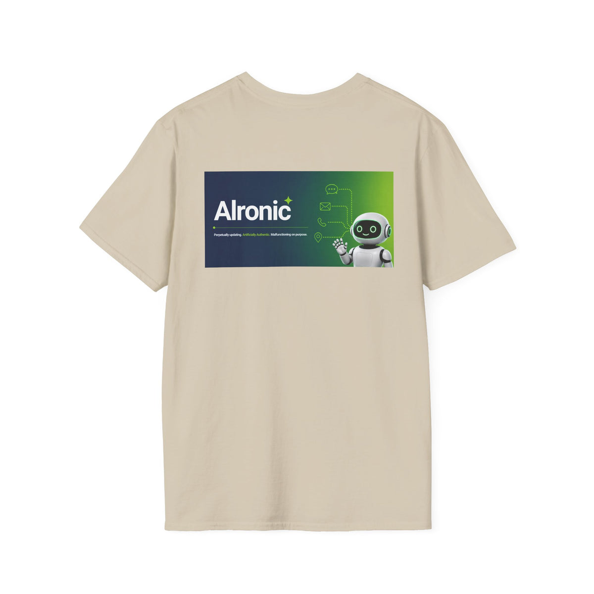 T-Shirt featuring "AIronic Logo with AIron" AI humor design by AIronic, gallery view 21