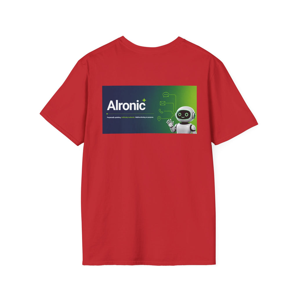 T-Shirt featuring "AIronic Logo with AIron" AI humor design by AIronic, gallery view 48