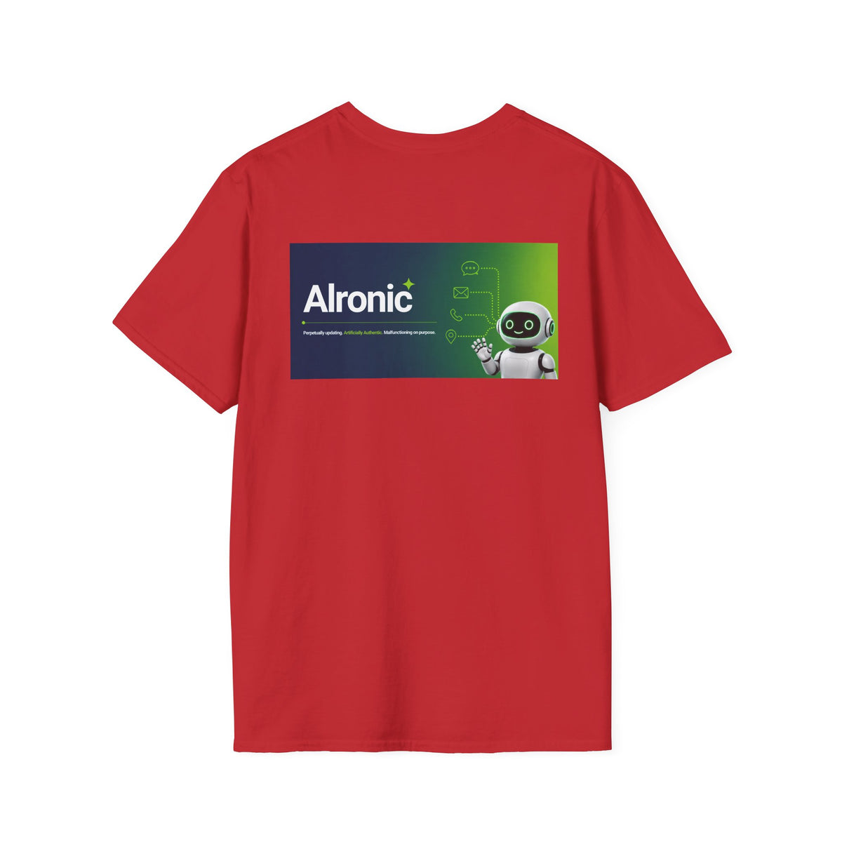 T-Shirt featuring "AIronic Logo with AIron" AI humor design by AIronic, gallery view 48