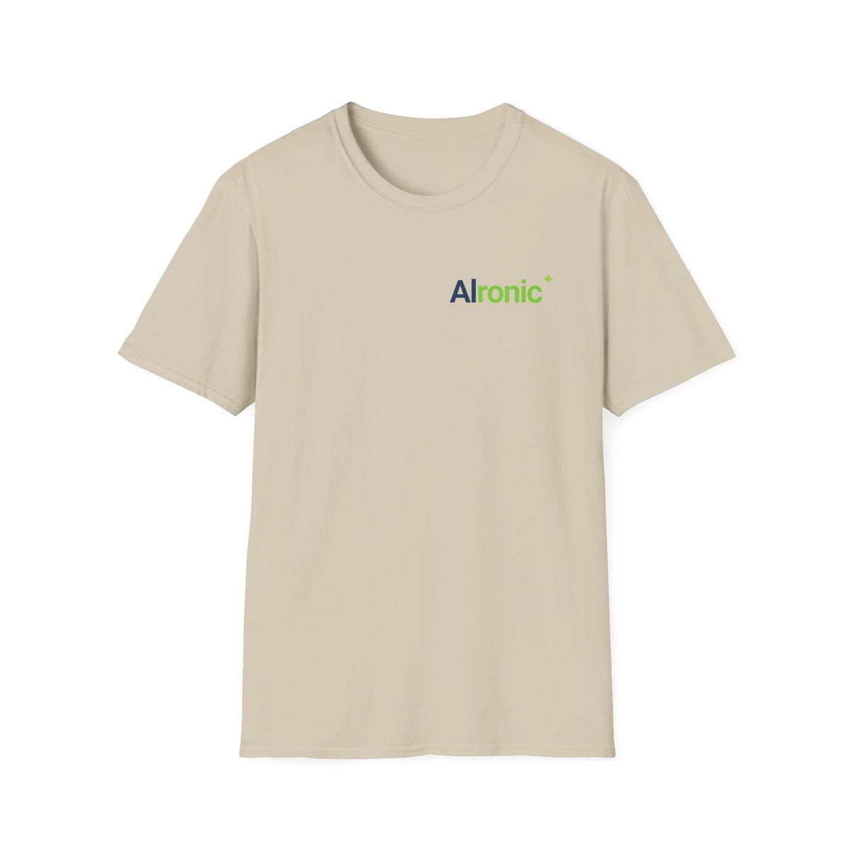 T-Shirt featuring "AIronic Minimal Logo Edition" AI humor design by AIronic, gallery view 20