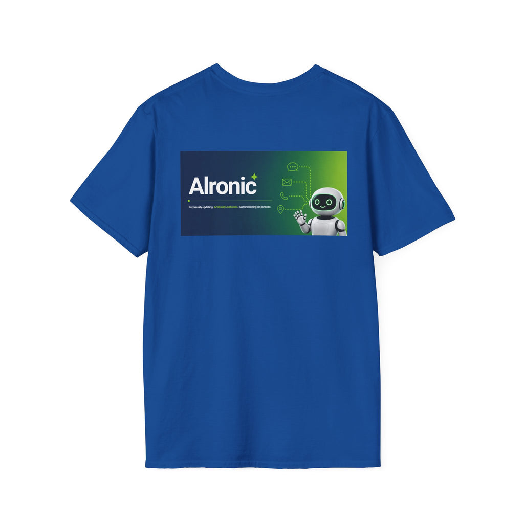 T-Shirt featuring "AIronic Logo with AIron" AI humor design by AIronic, gallery view 36