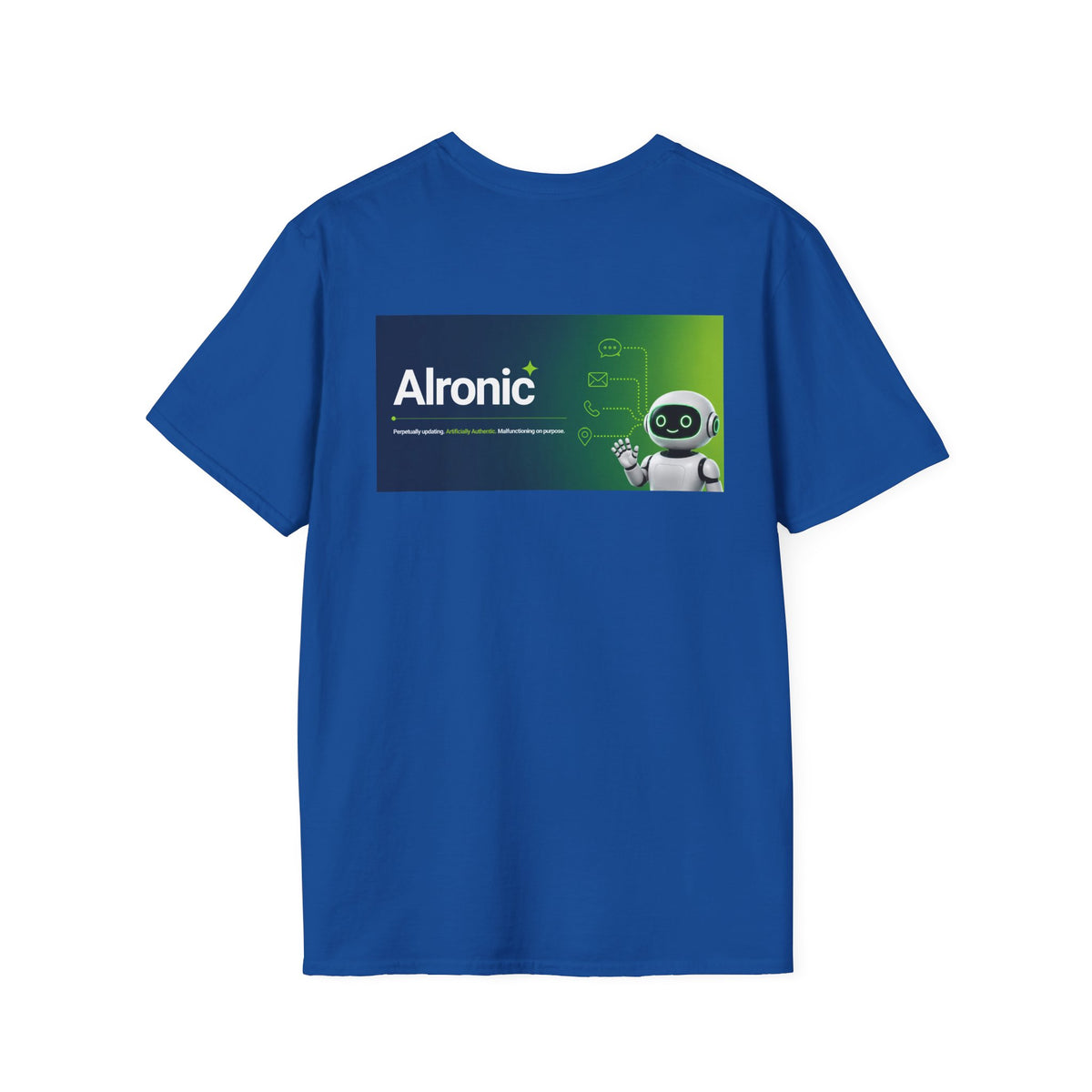 T-Shirt featuring "AIronic Logo with AIron" AI humor design by AIronic, gallery view 36