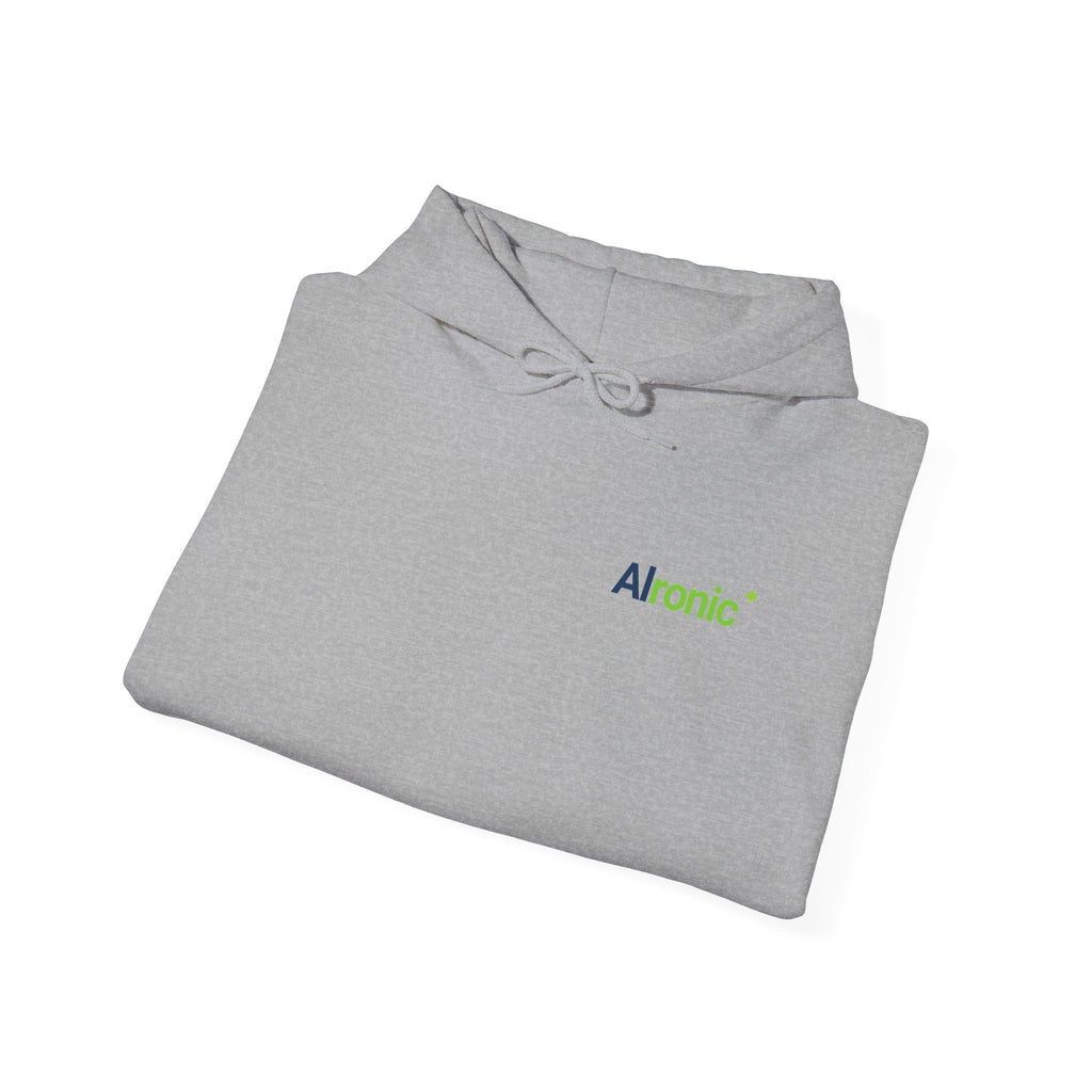 Hoodie featuring "I Challenge AI to Do My Job" by AIronic, product view 22
