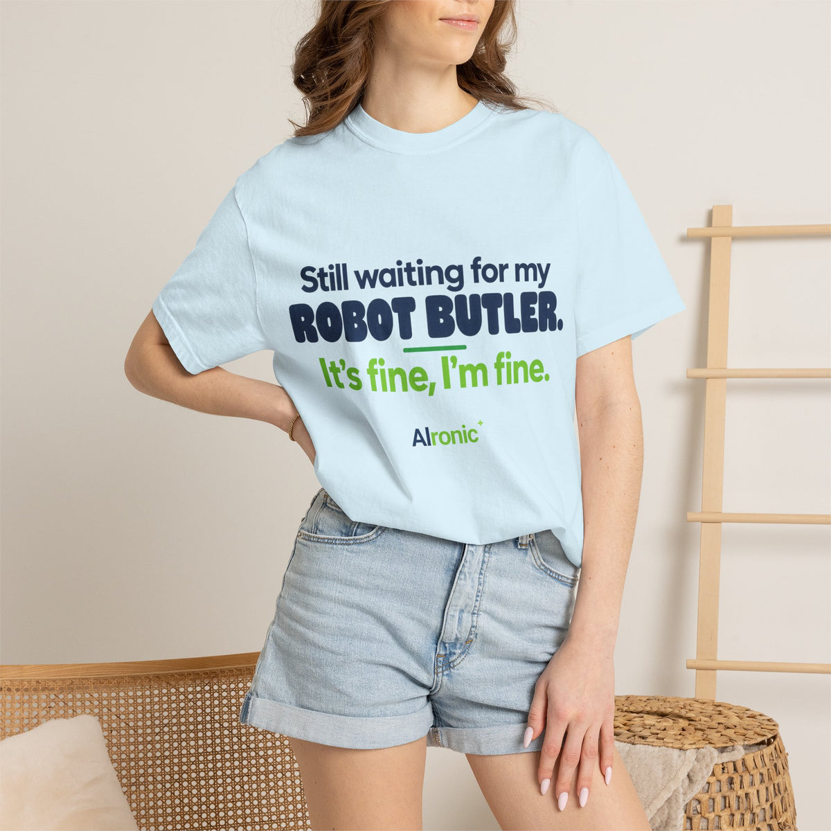 Still Waiting for My Robot Butler T-Shirt — Funny Tech Humor Tee