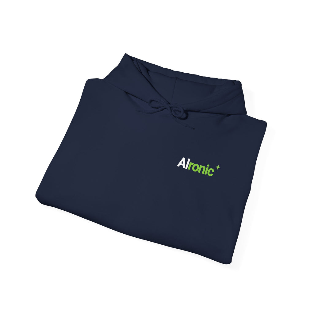 Hoodie featuring "AIronic Logo" AI humor design by AIronic, gallery view 35