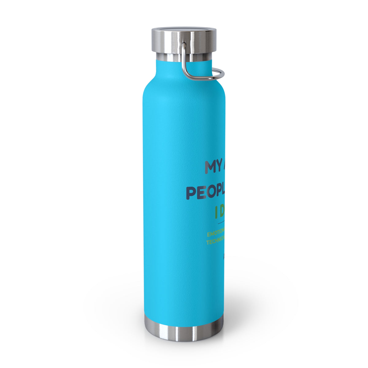 Water Bottle featuring “My AI Has People Skills. I Don't.” AI humor design by AIronic, gallery view 27