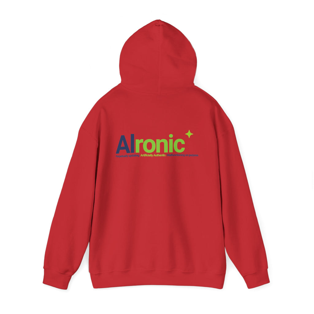 Hoodie featuring "AIronic Logo" AI humor design by AIronic, gallery view 43