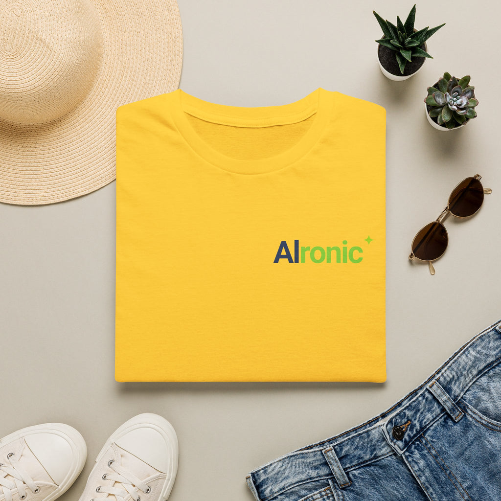 Daisy T-Shirt featuring "AIronic Minimal Logo Edition" AI humor design by AIronic, gallery view 7