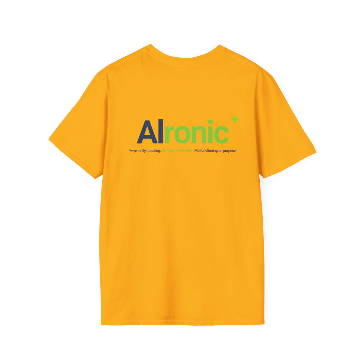 T-Shirt featuring "AIronic Minimal Logo Edition" AI humor design by AIronic, gallery view 27