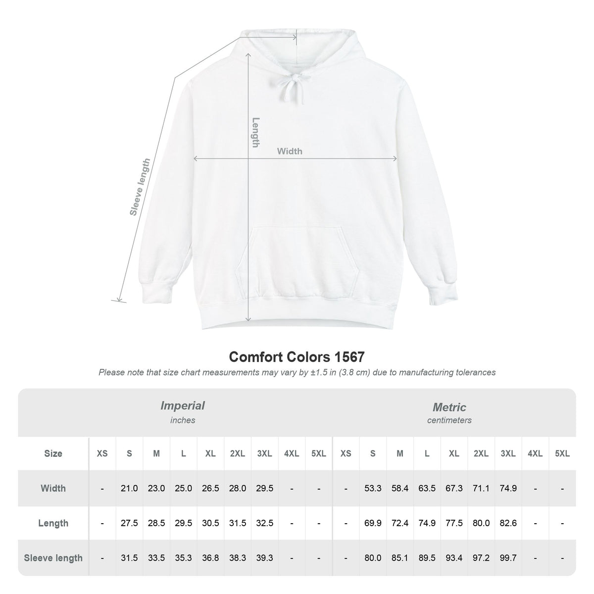Denim hoodie featuring “AI has seen my prompts. It has concerns” AI humor design by AIronic, catalog view 2
