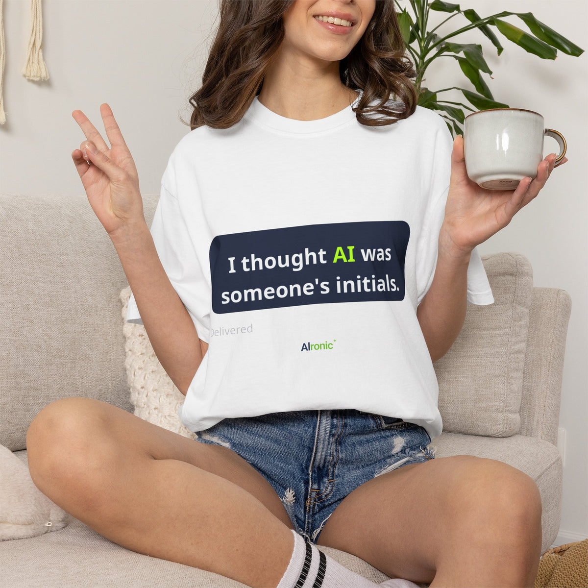 I Thought AI Was Someone's Initials T-Shirt — Funny AI Tech Tee