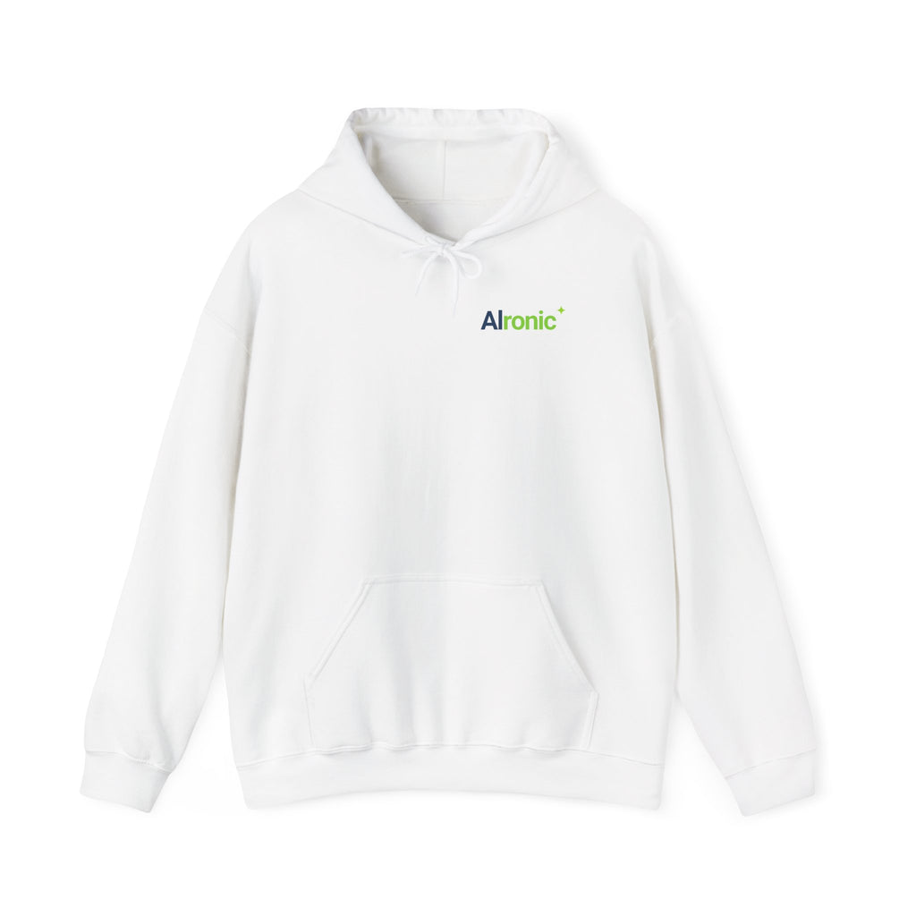 Hoodie featuring "Google Prompt Privacy" AI humor design by AIronic, gallery view 12
