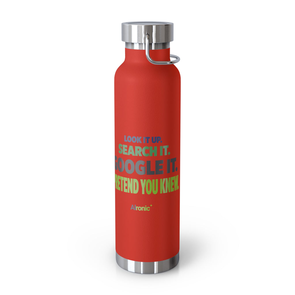 AIronic water bottle featuring "Google It" AI humor design, gallery view 11