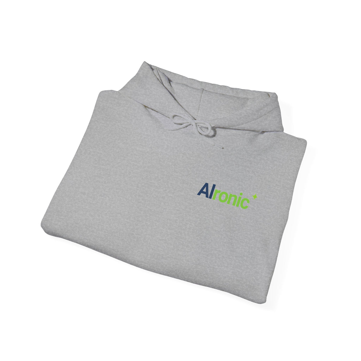 Hoodie featuring "AIronic Minimal Logo" AI humor design by AIronic, gallery view 23
