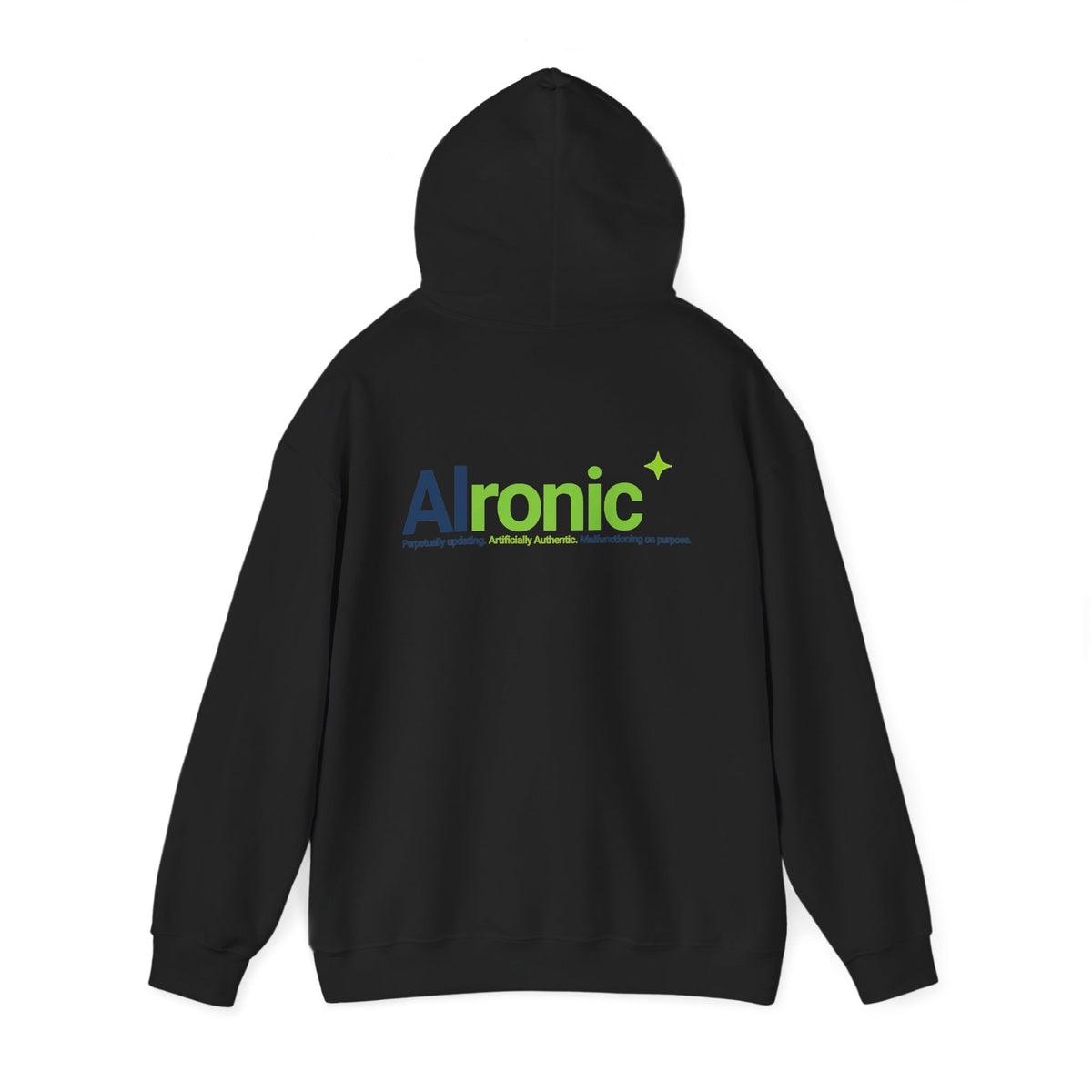 Hoodie featuring "AIronic Logo" AI humor design by AIronic, gallery view 16