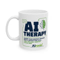 Mug featuring "AI Therapy" AI humor design by AIronic, gallery view 1