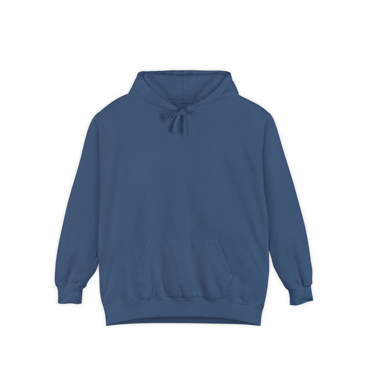 True Navy hoodie featuring “AI has seen my prompts. It has concerns” AI humor design by AIronic, catalog view 1