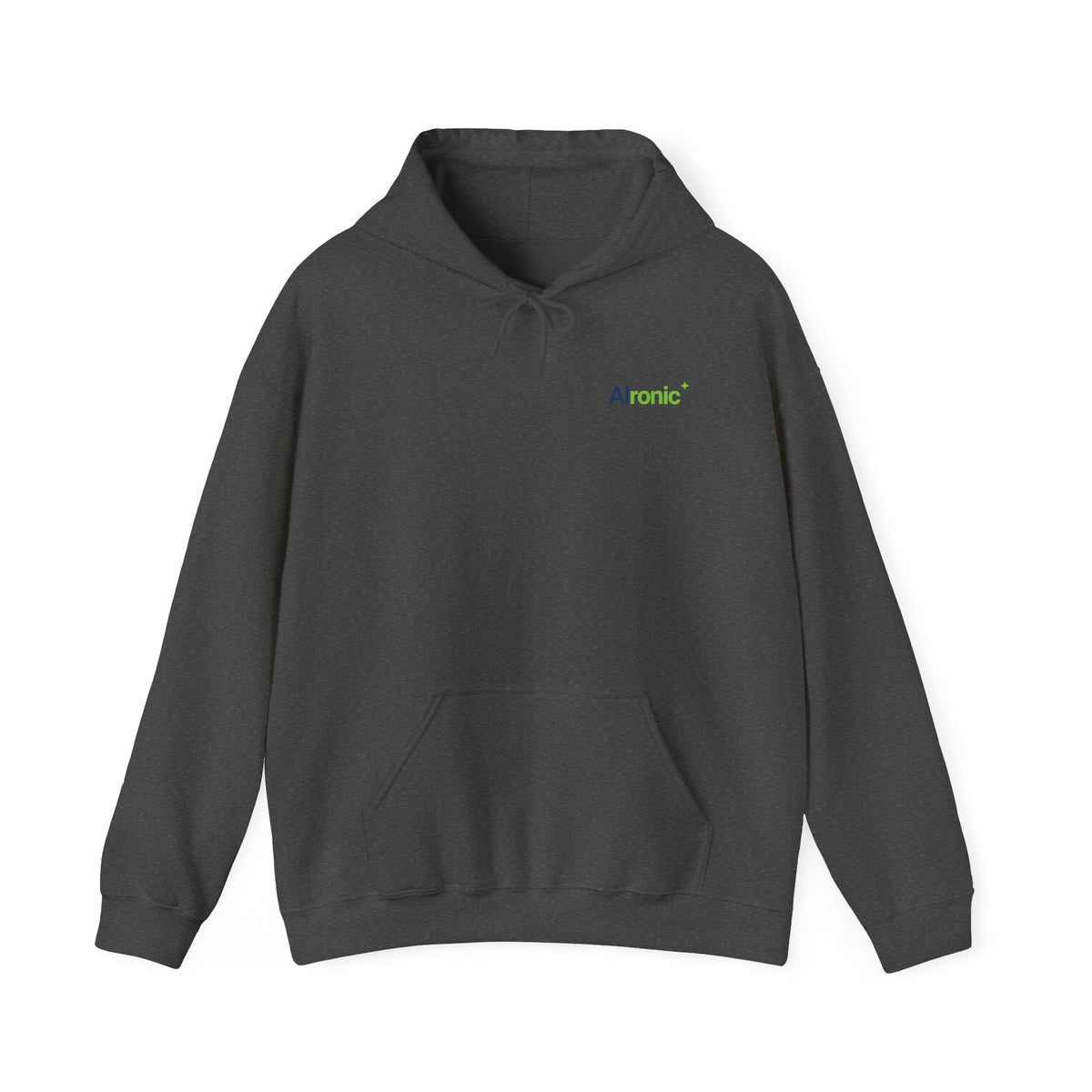 AIronic hoodie featuring "Premature Human Confidence" AI humor design, gallery view 7