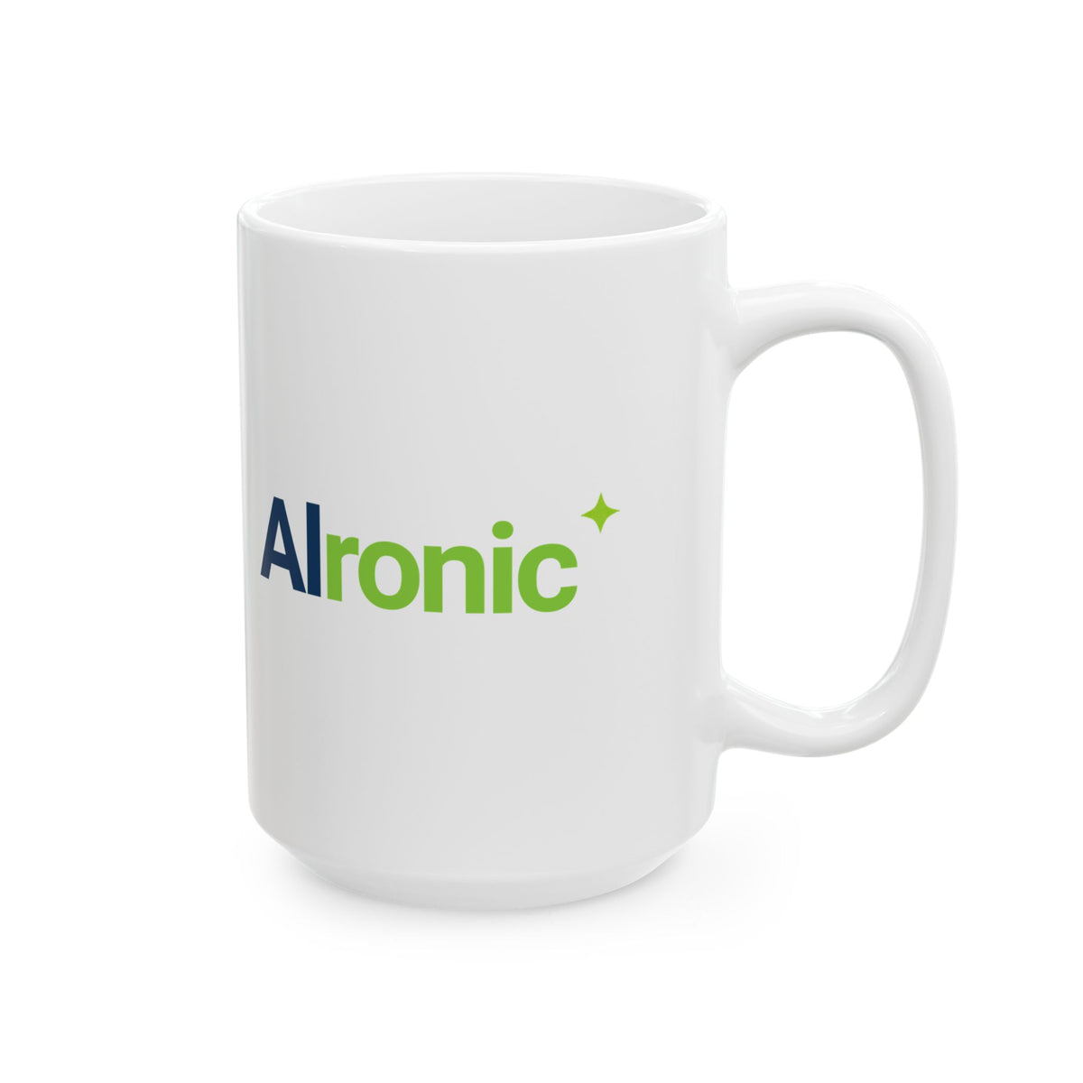 Mug featuring "Attention Span - Fewer Tokens" AI humor design by AIronic, gallery view 8