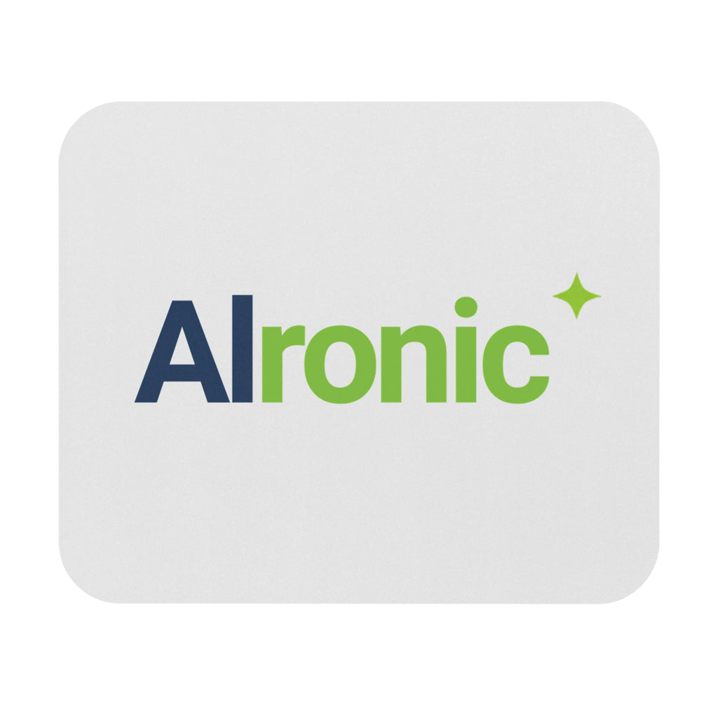 Mouse Pad featuring "AIronic Logo" AI humor design by AIronic, gallery view 1