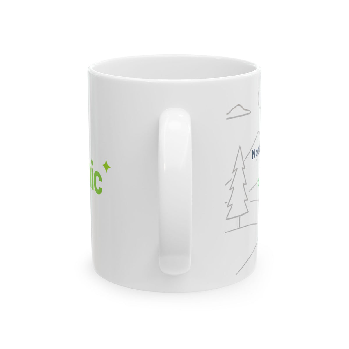 Mug featuring "AI Wandering" AI humor design by AIronic, gallery view 4