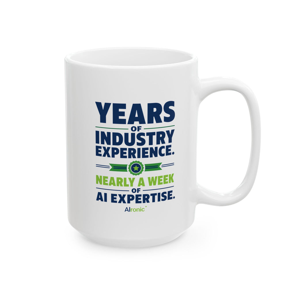 Mug featuring "Weekend Recovery" AI humor design by AIronic, gallery view 4