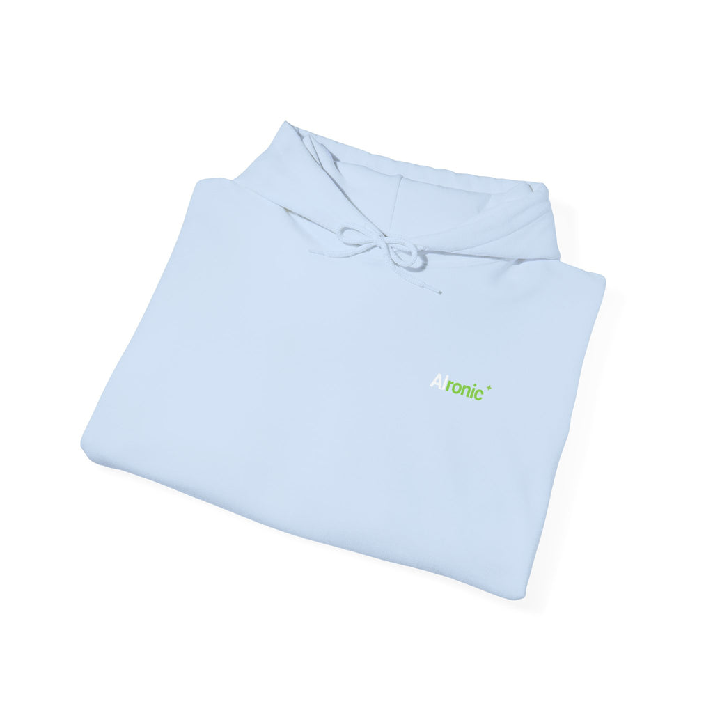 Hoodie featuring “Running on Caffeine, Unrivaled Outputs” AI humor design by AIronic, gallery view 36