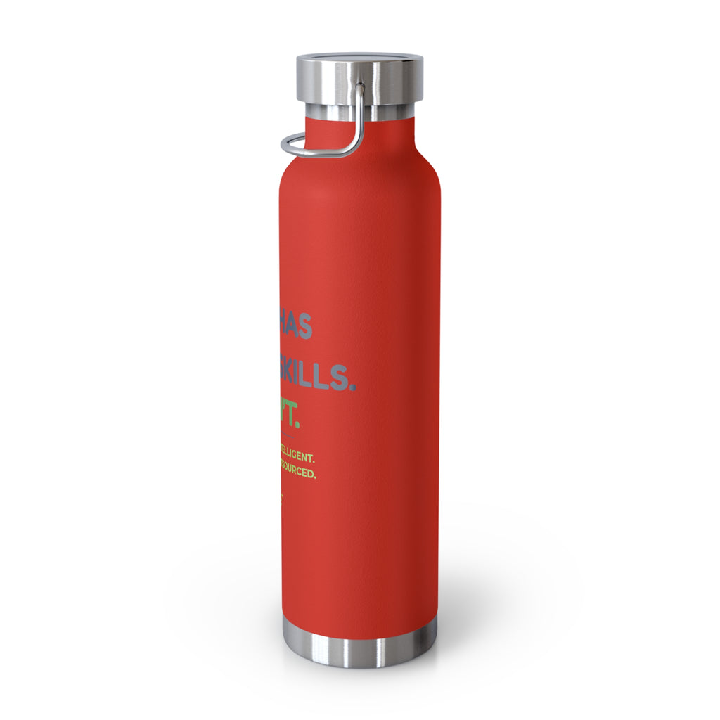 Water Bottle featuring “My AI Has People Skills. I Don't.” AI humor design by AIronic, gallery view 13