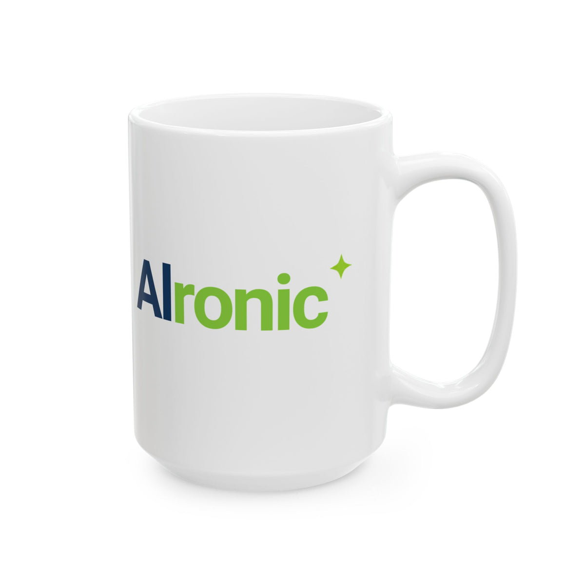 Mug featuring "AI Took My Job, Nailed Exit Interview" AI humor design by AIronic, gallery view 8