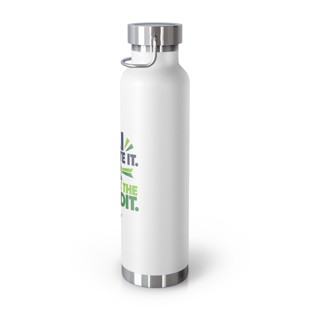 Water Bottle featuring "AI Wrote It. I Took the Credit." AI humor design by AIronic, gallery view 10