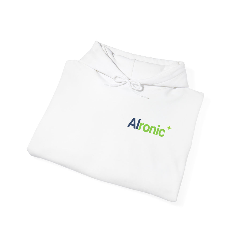 Hoodie featuring "AIronic Logo" AI humor design by AIronic, gallery view 14