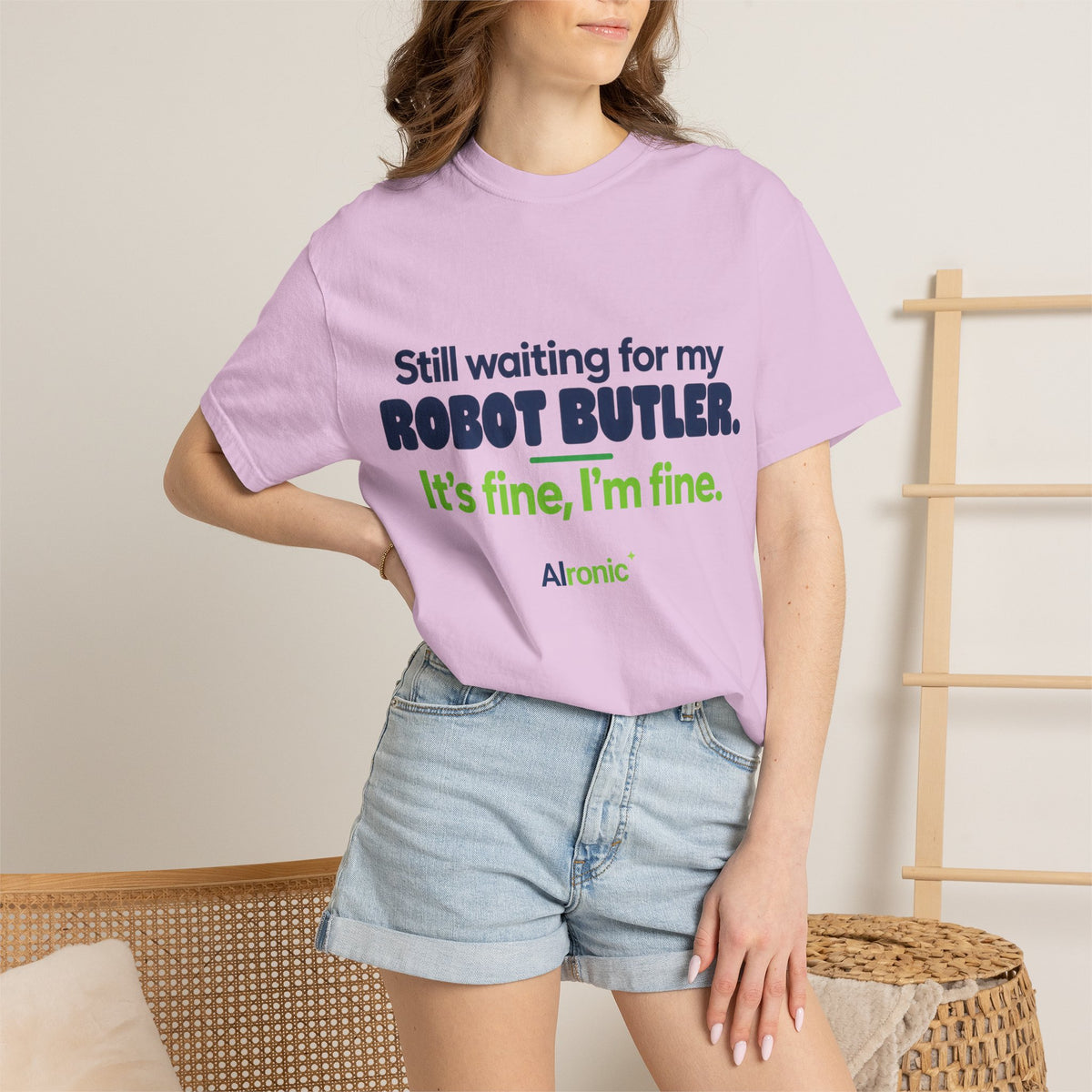 Still Waiting for My Robot Butler T-Shirt — Funny Tech Humor Tee