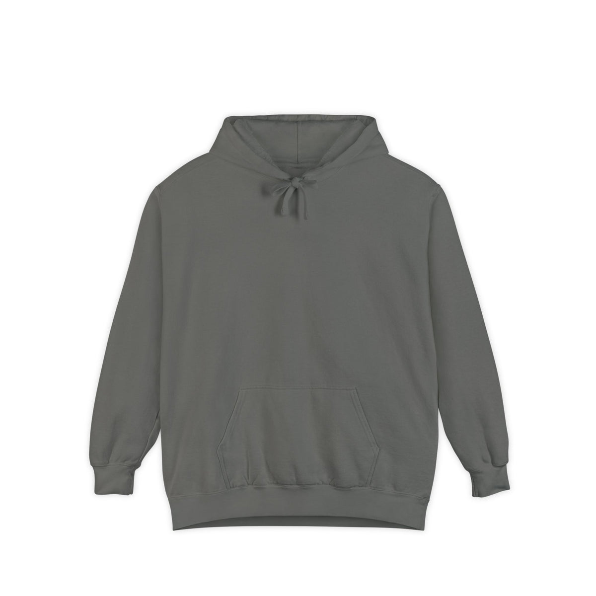 Grey hoodie featuring “AI has seen my prompts. It has concerns” AI humor design by AIronic, catalog view 1