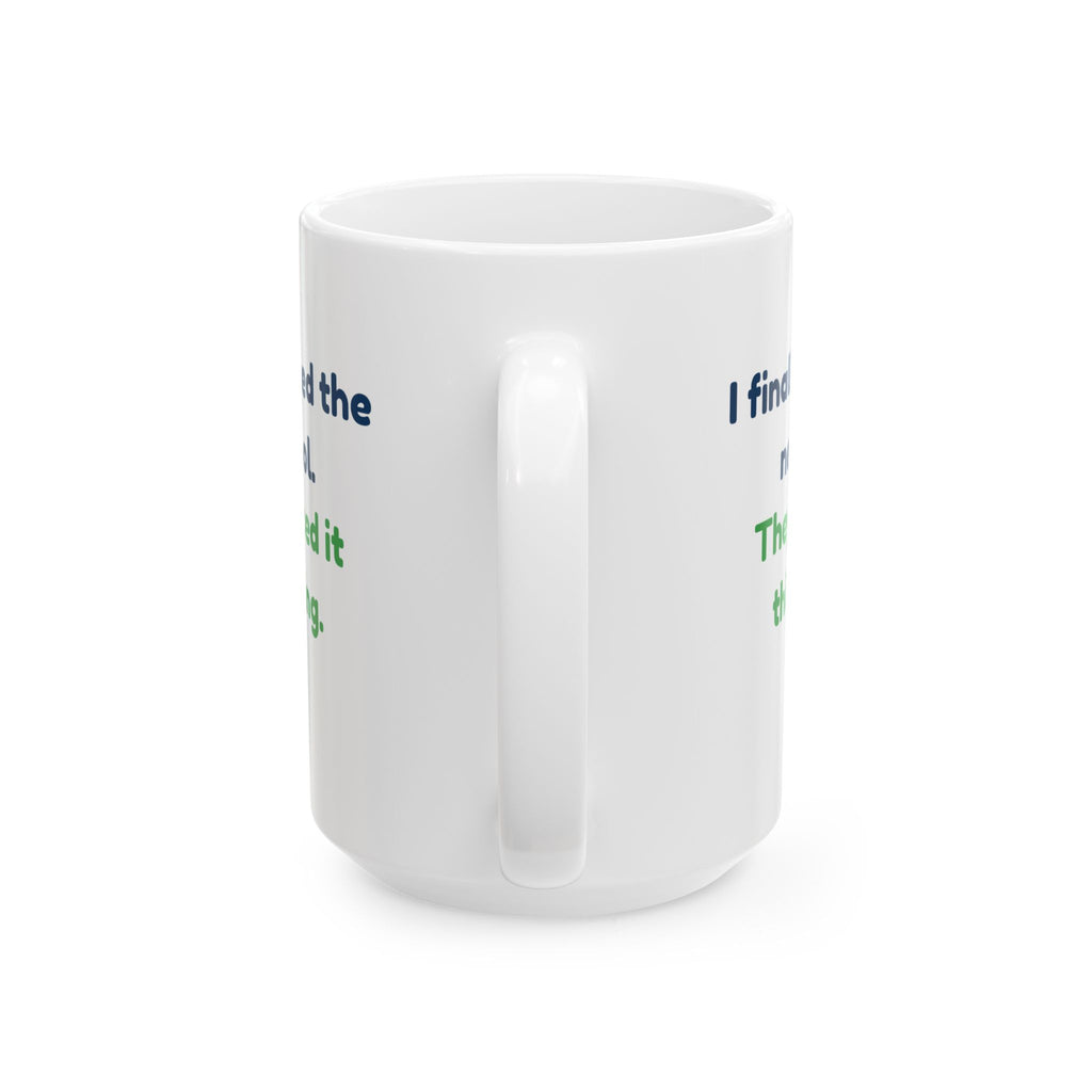 Mug featuring “They Replaced the AI Tool” AI humor design by AIronic, gallery view 6