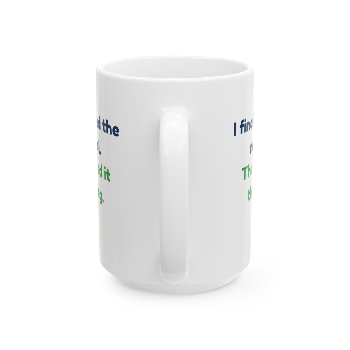 Mug featuring “They Replaced the AI Tool” AI humor design by AIronic, gallery view 6