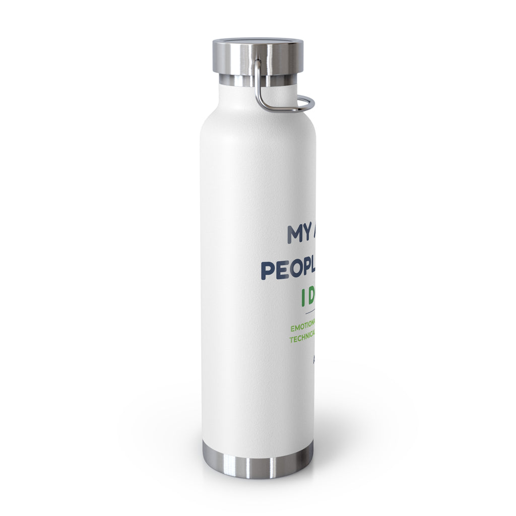 Water Bottle featuring “My AI Has People Skills. I Don't.” AI humor design by AIronic, gallery view 9