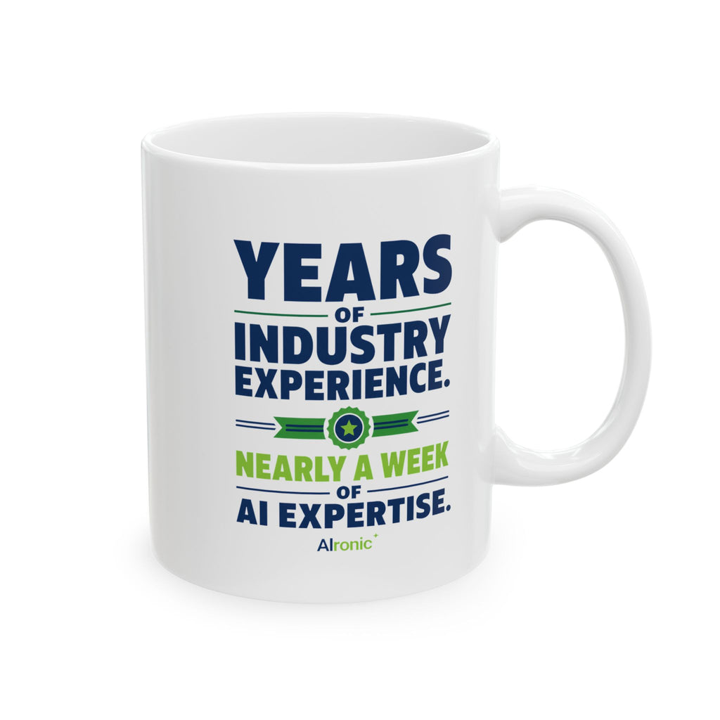 Mug featuring "Weekend Recovery" AI humor design by AIronic, gallery view 3