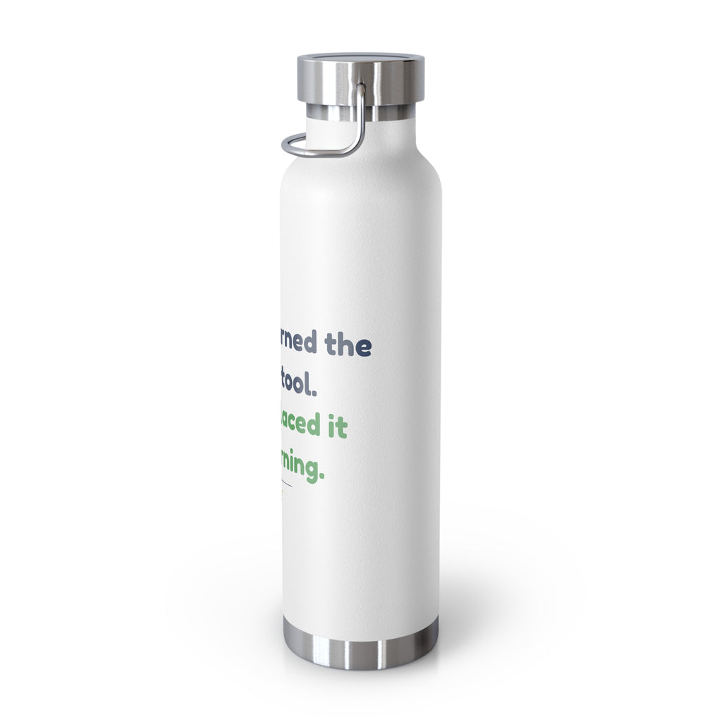 Water Bottle featuring “They Replaced the AI Tool” AI humor design by AIronic, gallery view 10