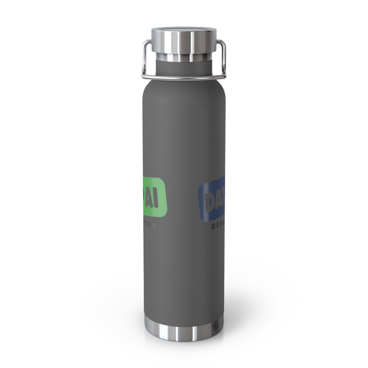 AIronic Water Bottle featuring "Data + AI BFFs Forever" AI humor design, gallery view 3